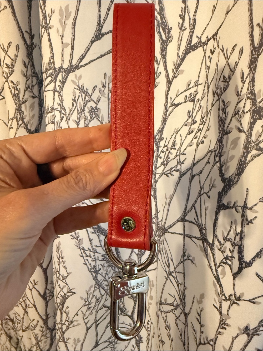 Spark*l Bands Classic Brick Red Leather Wristlet with Silver Clasp